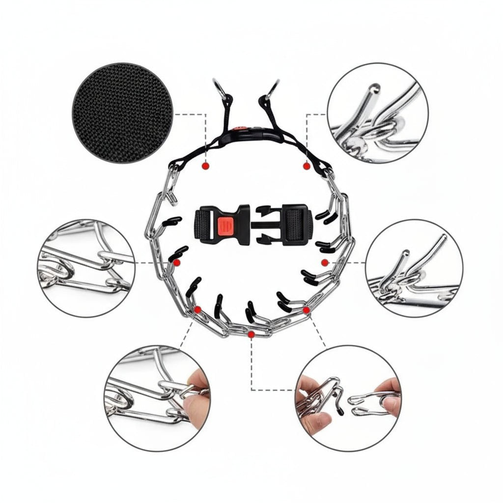 Verstelbare Hondenhalsband – Duurzaam Nylon – Metalen Ringen – Voor Honden