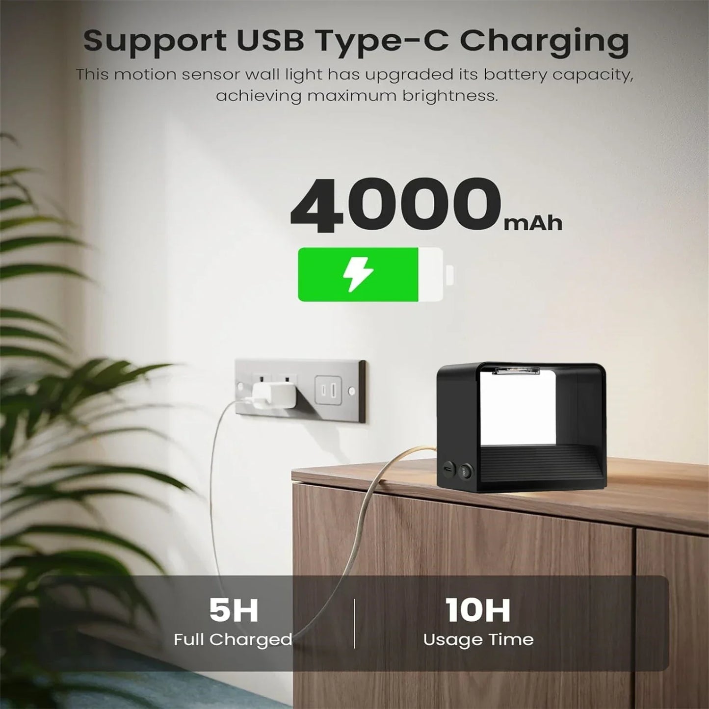 Wandlamp met Bewegingssensor – Dimbaar – USB Oplaadbaar – Geschikt voor Elke Kamer