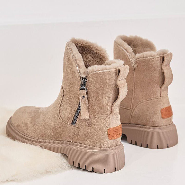 Dames Laarzen – Fleecevoering – Stevige zool – Voor de winter en dagelijks gebruik