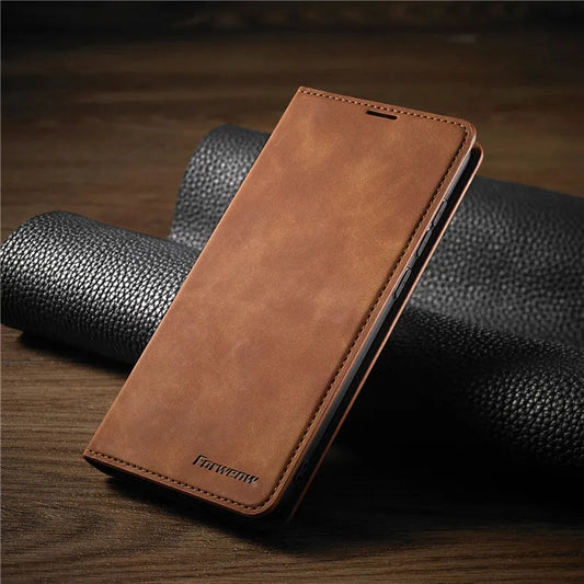 Magnetisch Leren iPhone Hoesje – Stijlvolle, Duurzame Bescherming