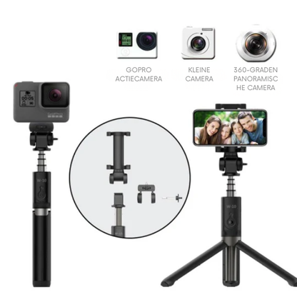 Inklapbare selfie stick – voor smartphones – met verstelbare lengte – voor vlogs en selfies