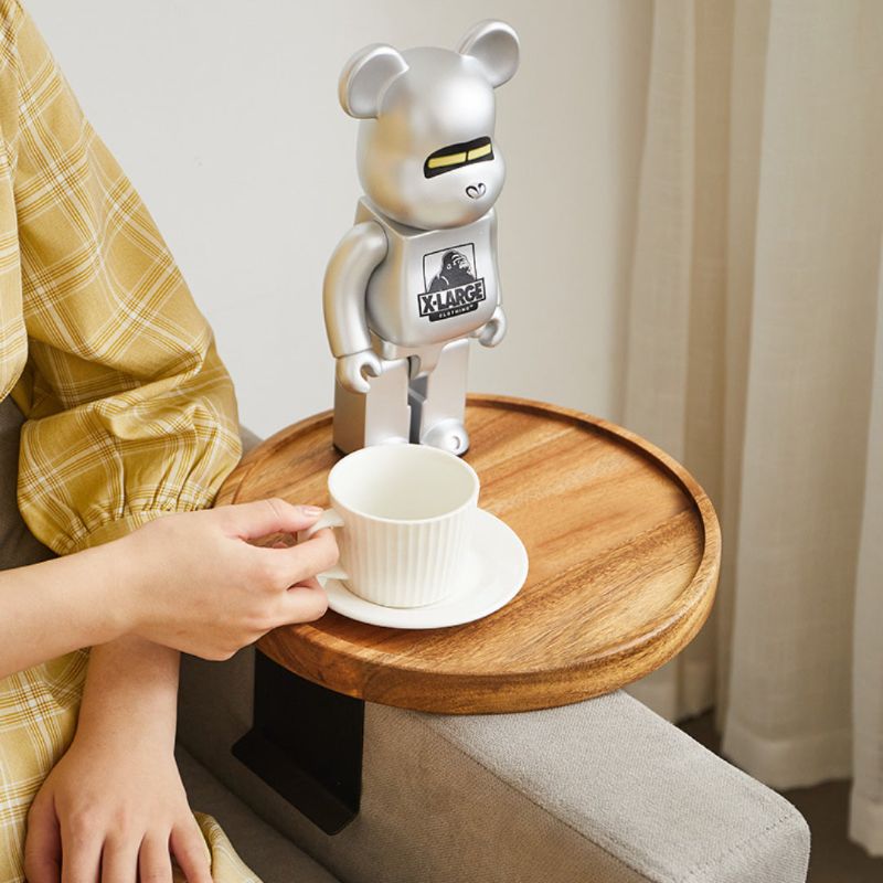 Houten Muurbevestigde Draagbare Bijzettafel – Voor Banken en Stoelen