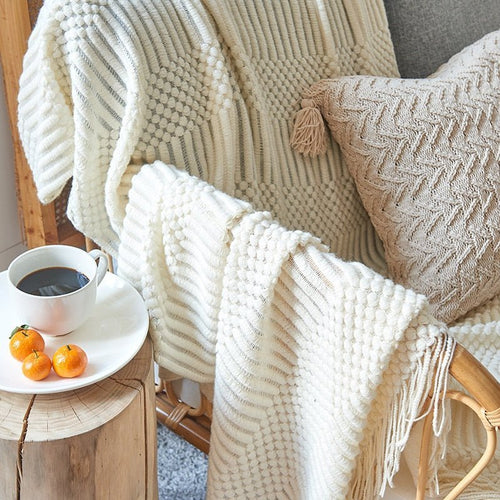 Geweven Woondeken – Zachte Katoen – Moderne Stijl – Voor Bank of Bed