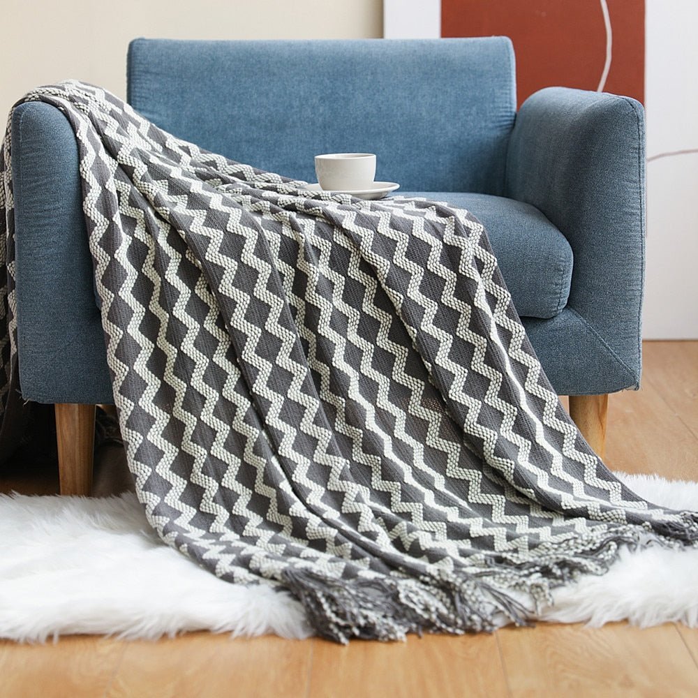 Geweven Woondeken – Zachte Katoen – Moderne Stijl – Voor Bank of Bed
