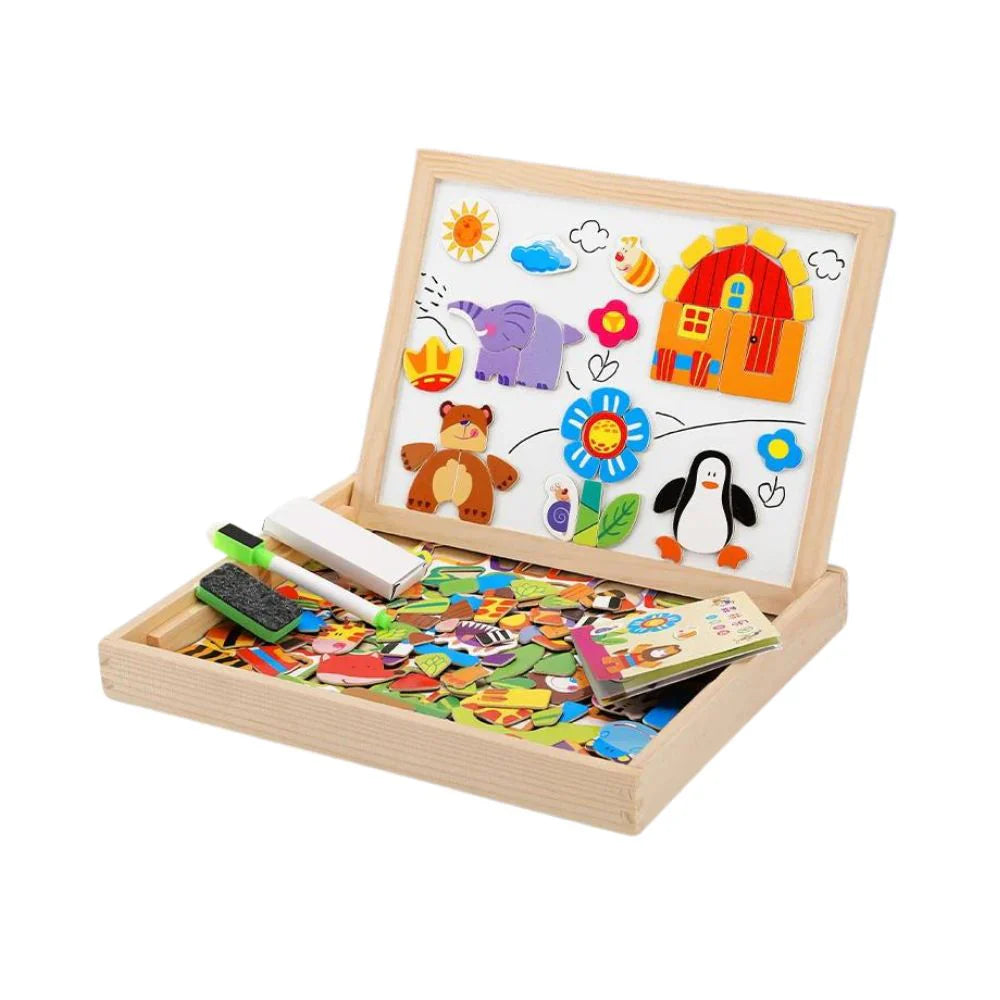 Tekenbord en Magnetische Puzzel – 2-in-1 Educatief Speelgoed – Voor Kinderen