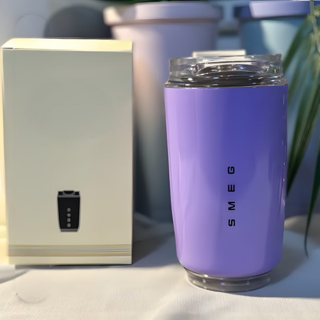 Smeg drinkbeker – roestvrij staal – lekvrij deksel – voor onderweg