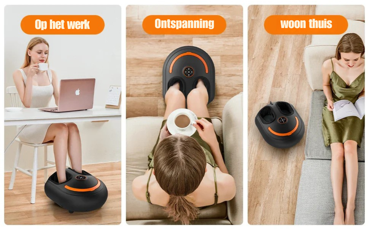 Massageapparaat voor voeten – Shiatsu – Verwarmingsfunctie – Voor ontspanning en herstel