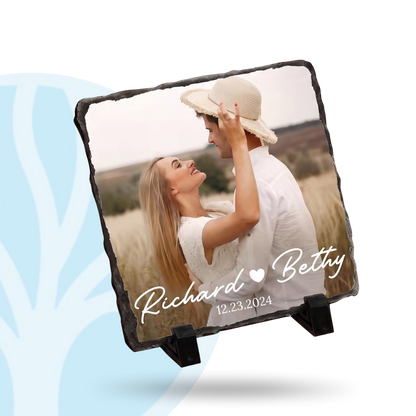 Fittershape Personalized Photo Stone Tablet – met eigen foto & tekst