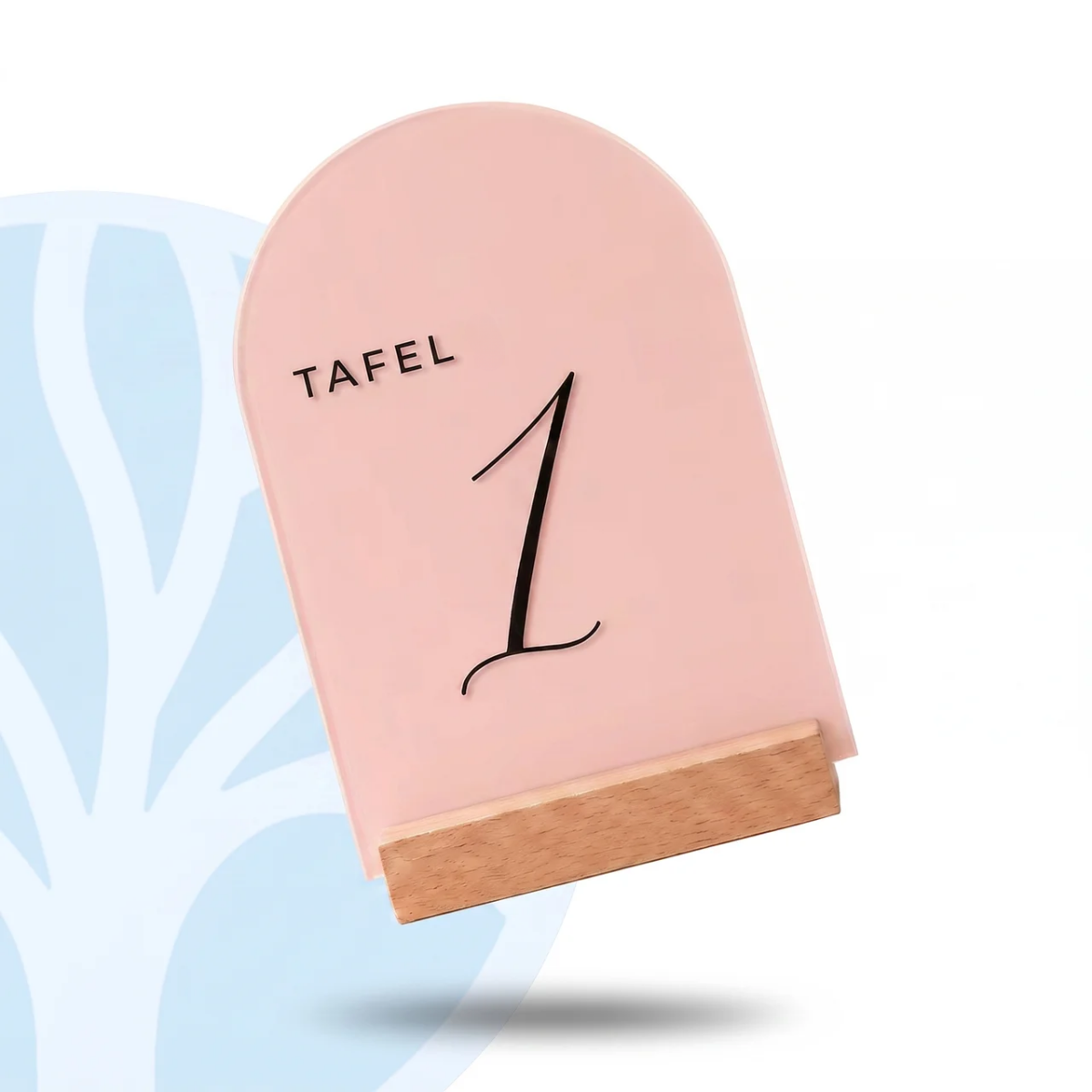 Fittershape Custom Acrylic Wedding Table Sign – gepersonaliseerd tafelnummer