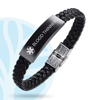 Fittershape Blood Thinner Medical Alert Bracelet – met graveur voor bloedverdunners