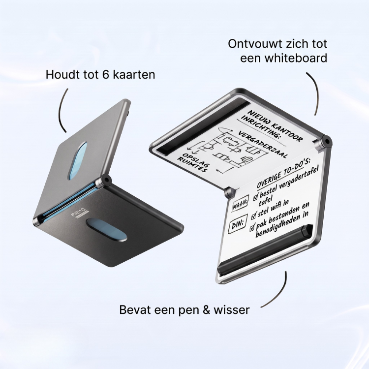 Fittershape Memo Whiteboard Wallet – notities & kaarthouder in één