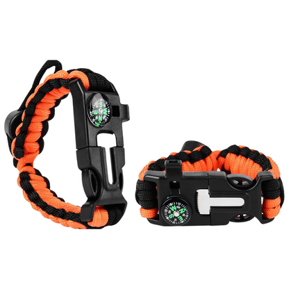 Survival Armband – Multifunctioneel – Paracord – Met Kompas, Fluitje en Schraper