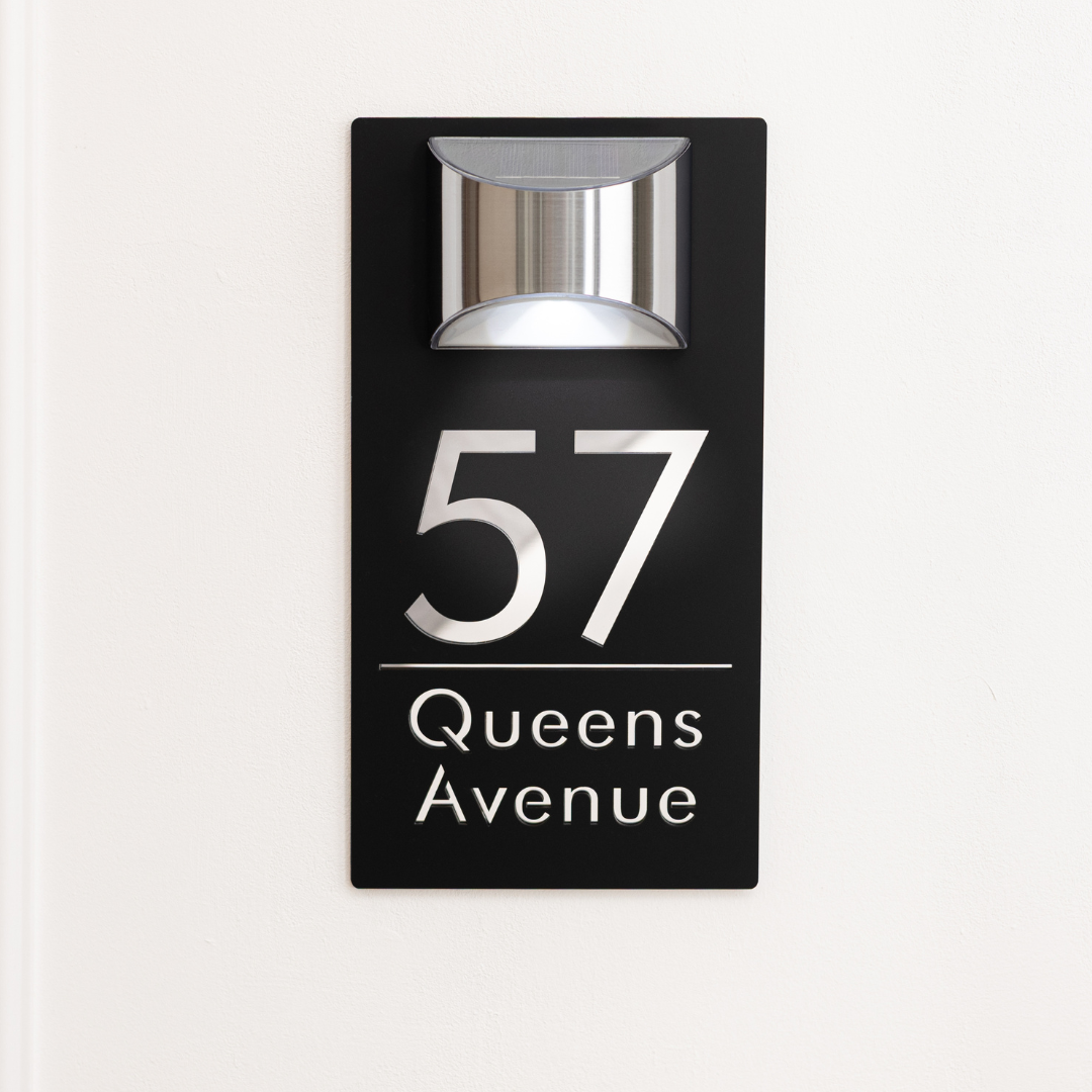 Adresbord met verlichting – Gepersonaliseerd – Zonne energie – Voor buitengebruik zonder kabels