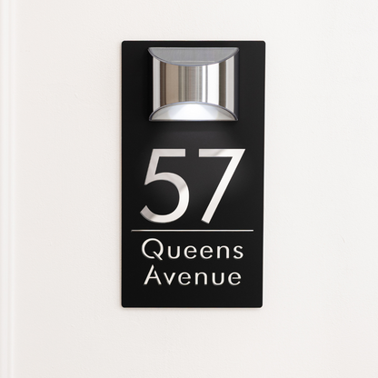 Adresbord met verlichting – Gepersonaliseerd – Zonne energie – Voor buitengebruik zonder kabels