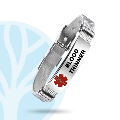 Fittershape Medical Alert ID Bracelet – roestvrij staal voor heren