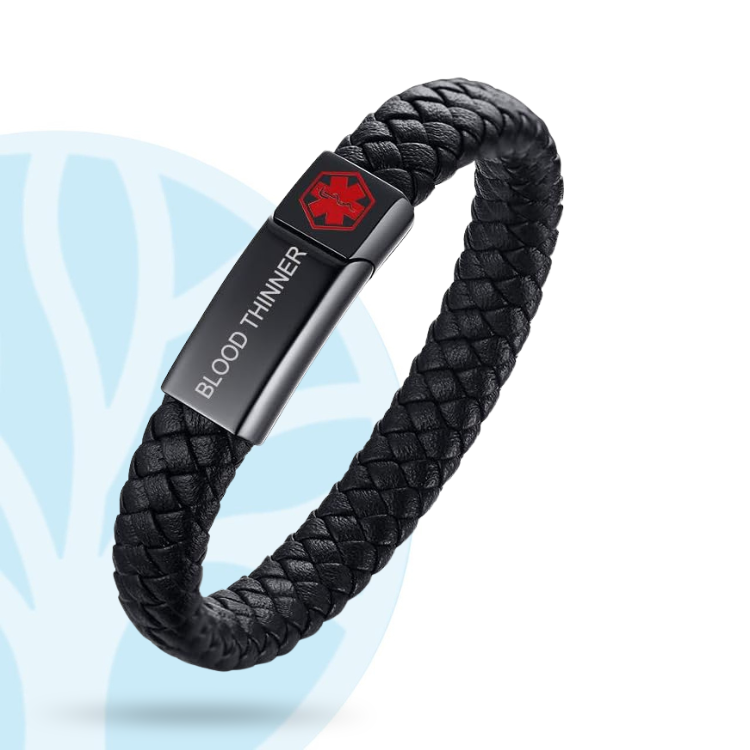 Fittershape Blood Thinner Medical Alert ID Bracelet – met magnetische sluiting
