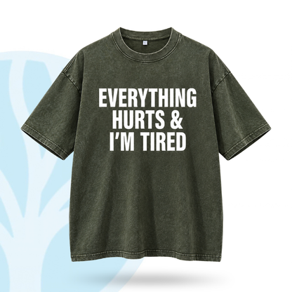 Fittershape Everything Hurts Gym Shirt – fitted met stretch
