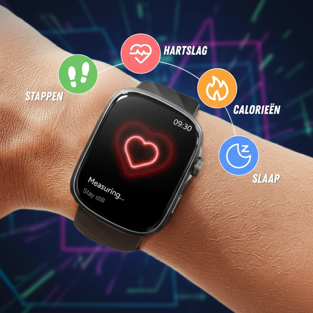 Smartwatch – GPS – Hartslagmeter – Voor Fitness en Gezondheid