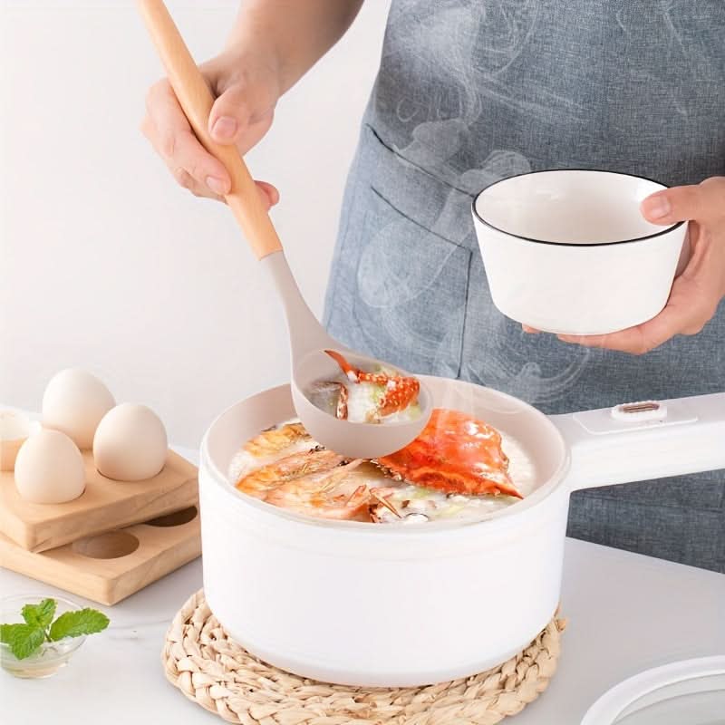 Keukengerei Set – Houten Handvatten – Siliconen Keukengerei – Voor Koken en Bakken