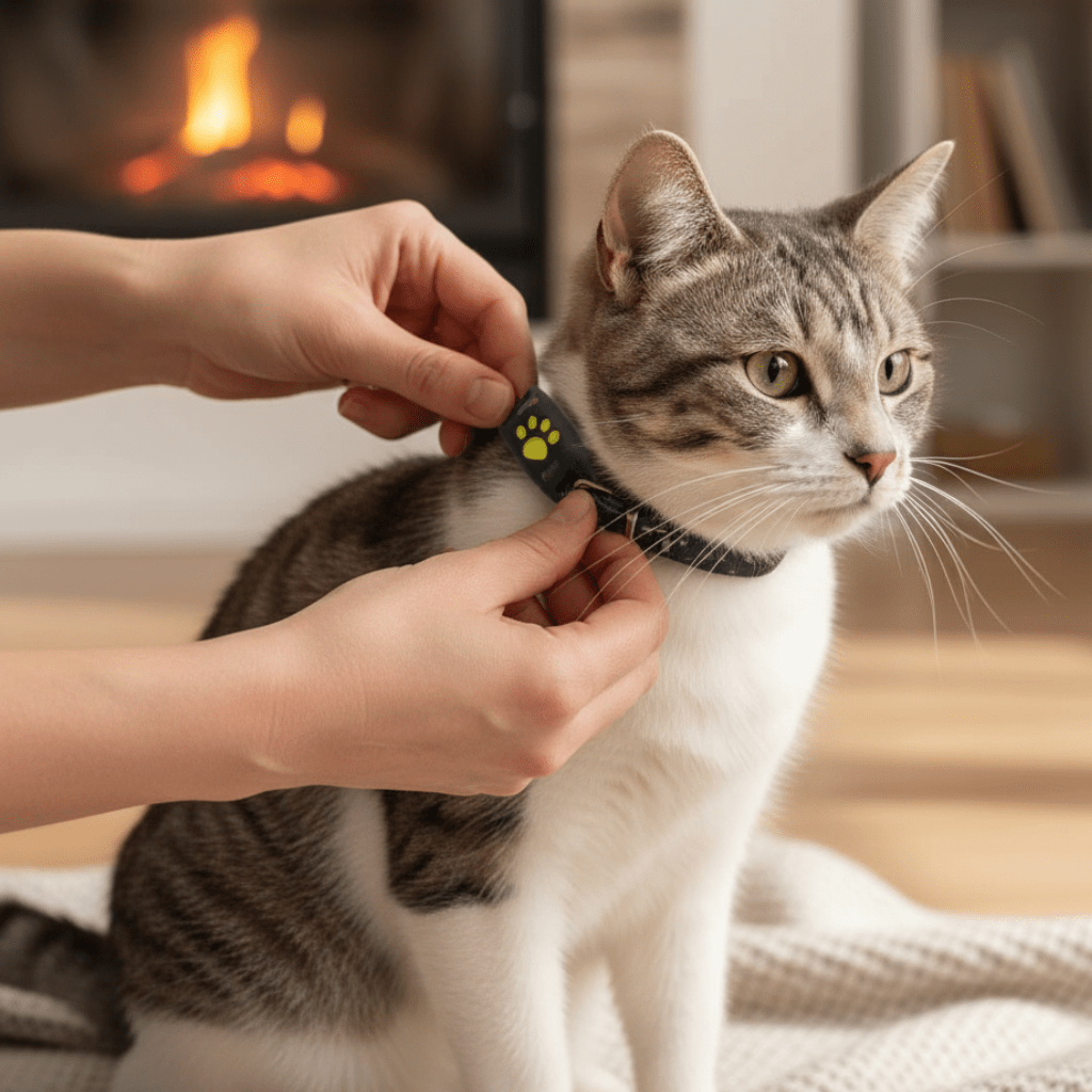 Huisdier GPS Tracker – Verstelbare Halsband – Veiligheidsfunctie voor Katten en Honden