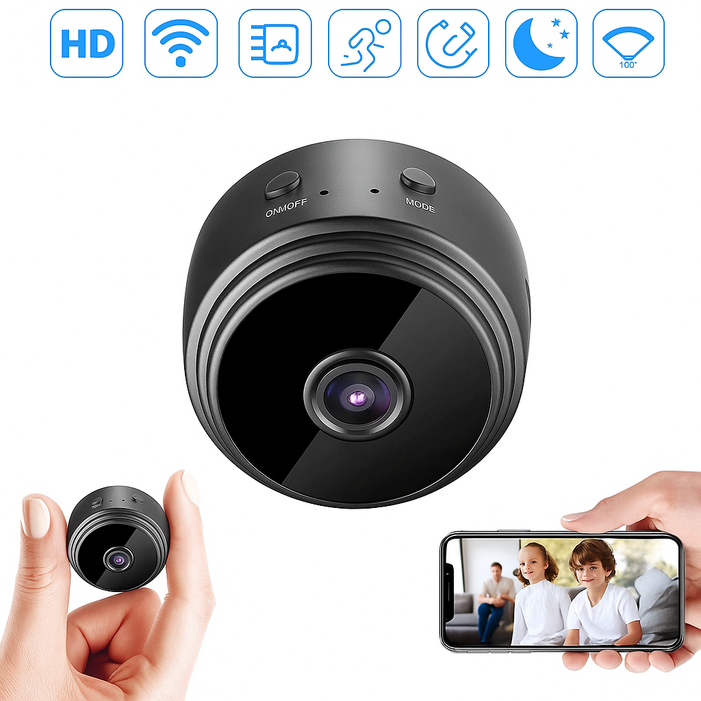 Mini Camera – Draadloze Verbinding – Nachtzicht – Voor Beveiliging