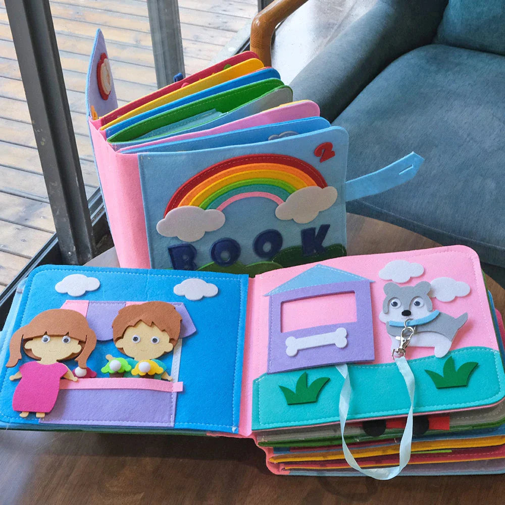 Felt Activity Boek – Interactief Leren – Voor Baby’s en Peuters