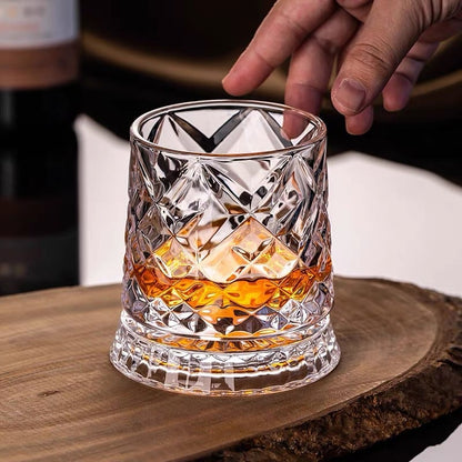 Glazen whiskeyglas – kristalhelder – met deksel voor bescherming