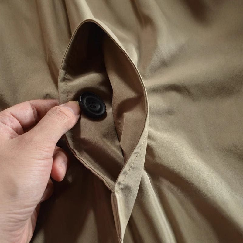 Waterdichte Trenchcoat – Met Rits en Knopen – Voor Mannen