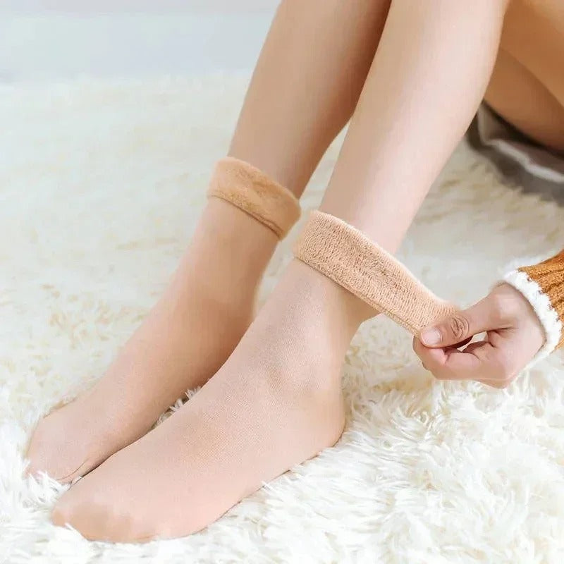 Verwarmde Sokken Voetenwarmer – Zachte Pluche – Set van 4 – Voor Extra Comfort
