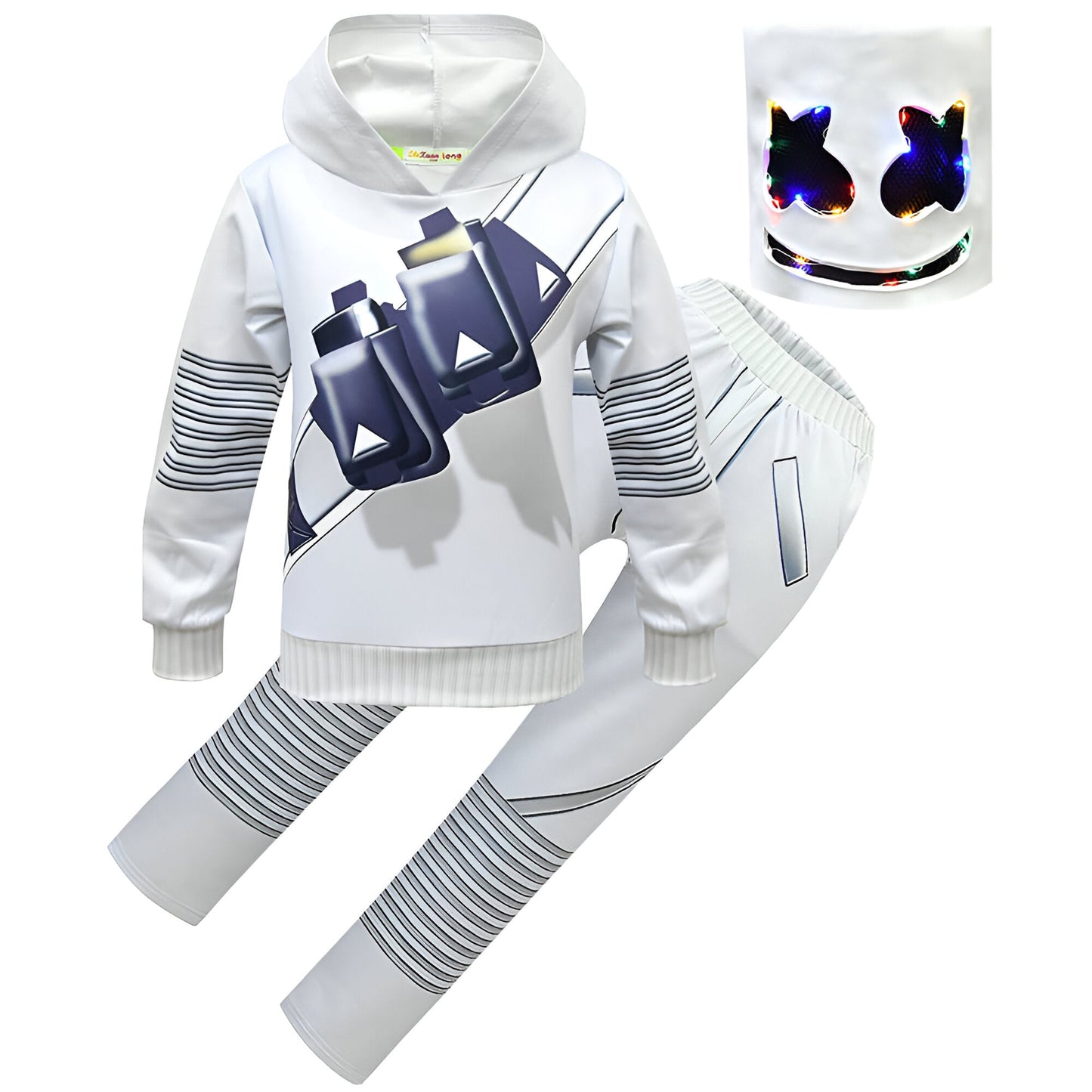 Halloween Kostuum – Hoodie & Broek Set – Verlicht Helm