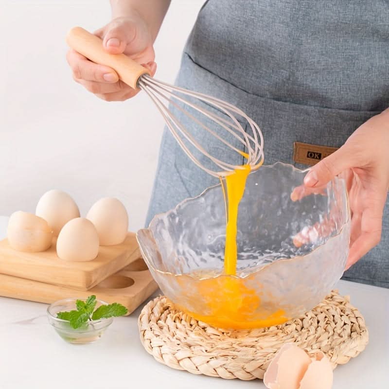 Keukengerei Set – Houten Handvatten – Siliconen Keukengerei – Voor Koken en Bakken