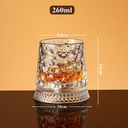 Glazen whiskeyglas – kristalhelder – met deksel voor bescherming
