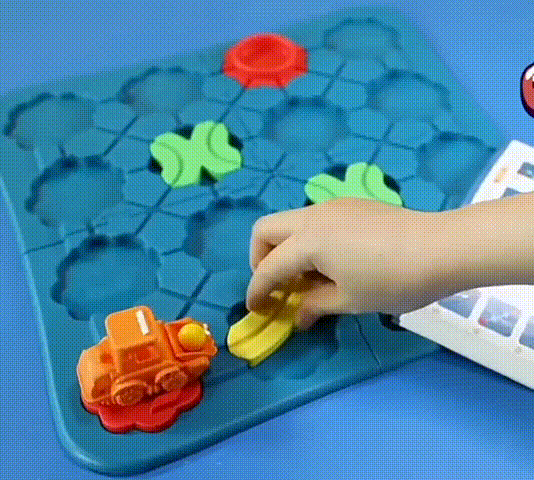 Puzzel Speelset – Wegenspel – Voor Kinderen – Met Kleurige Stukken en Vrachtwagen