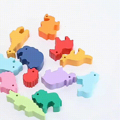 Houten Dieren Balanceerspel – Voor Kinderen – Met Kleurrijke Dierenblokken