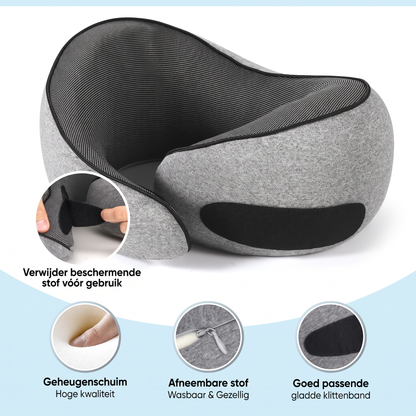 Fittershape Reiskussen – memory foam met kap