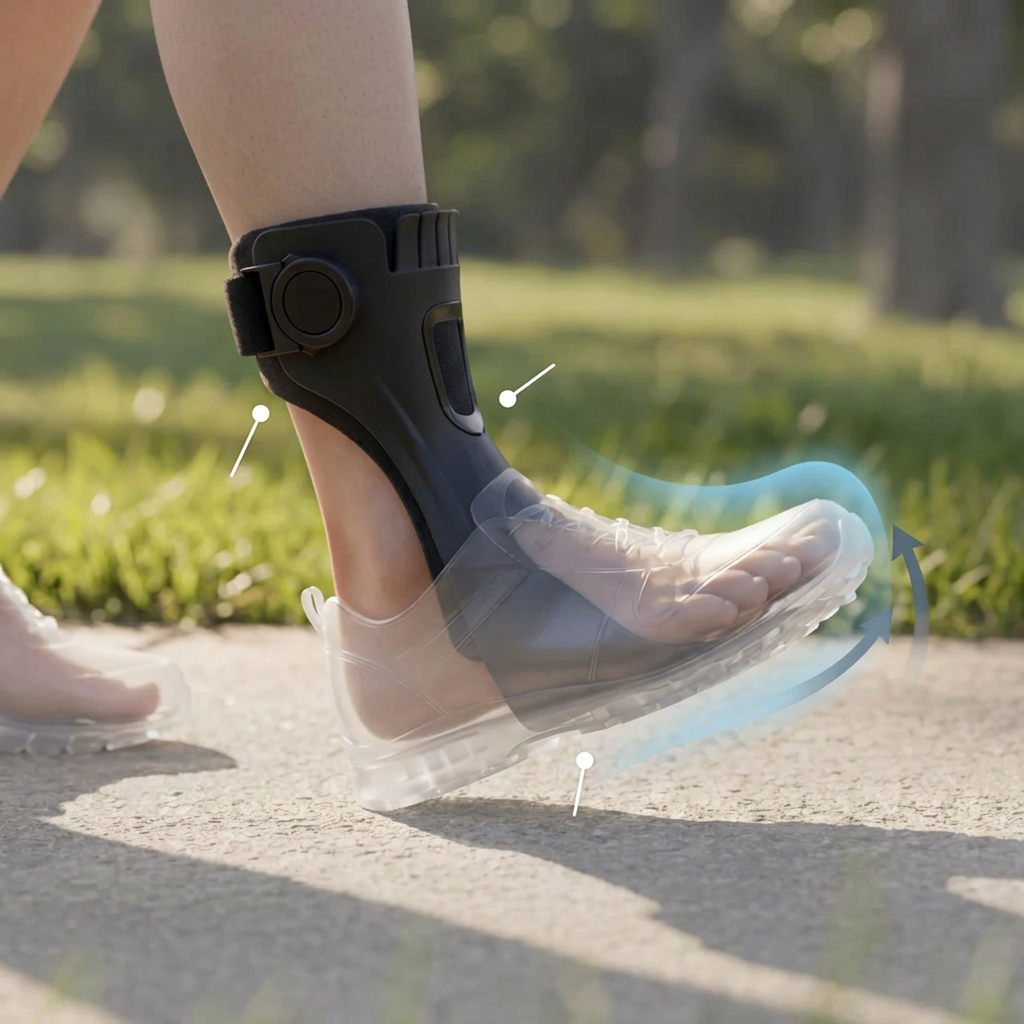 Fittershape Drop Foot Brace – veilige loophulp voor voetheffers