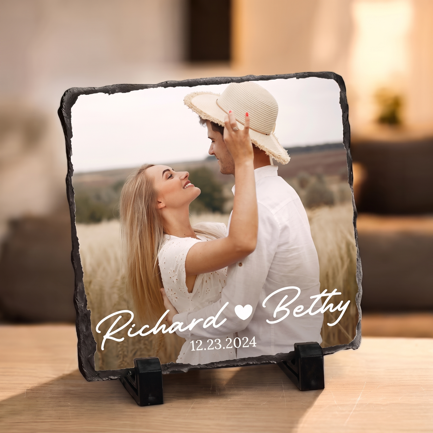 Fittershape Personalized Photo Stone Tablet – met eigen foto & tekst