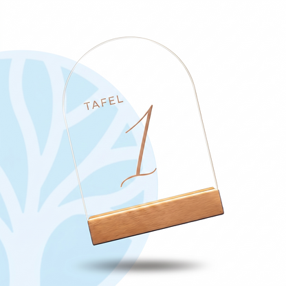 Fittershape Custom Acrylic Wedding Table Sign – gepersonaliseerd tafelnummer