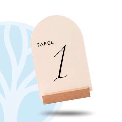 Fittershape Custom Acrylic Wedding Table Sign – gepersonaliseerd tafelnummer