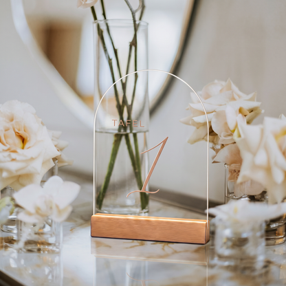 Fittershape Custom Acrylic Wedding Table Sign – gepersonaliseerd tafelnummer