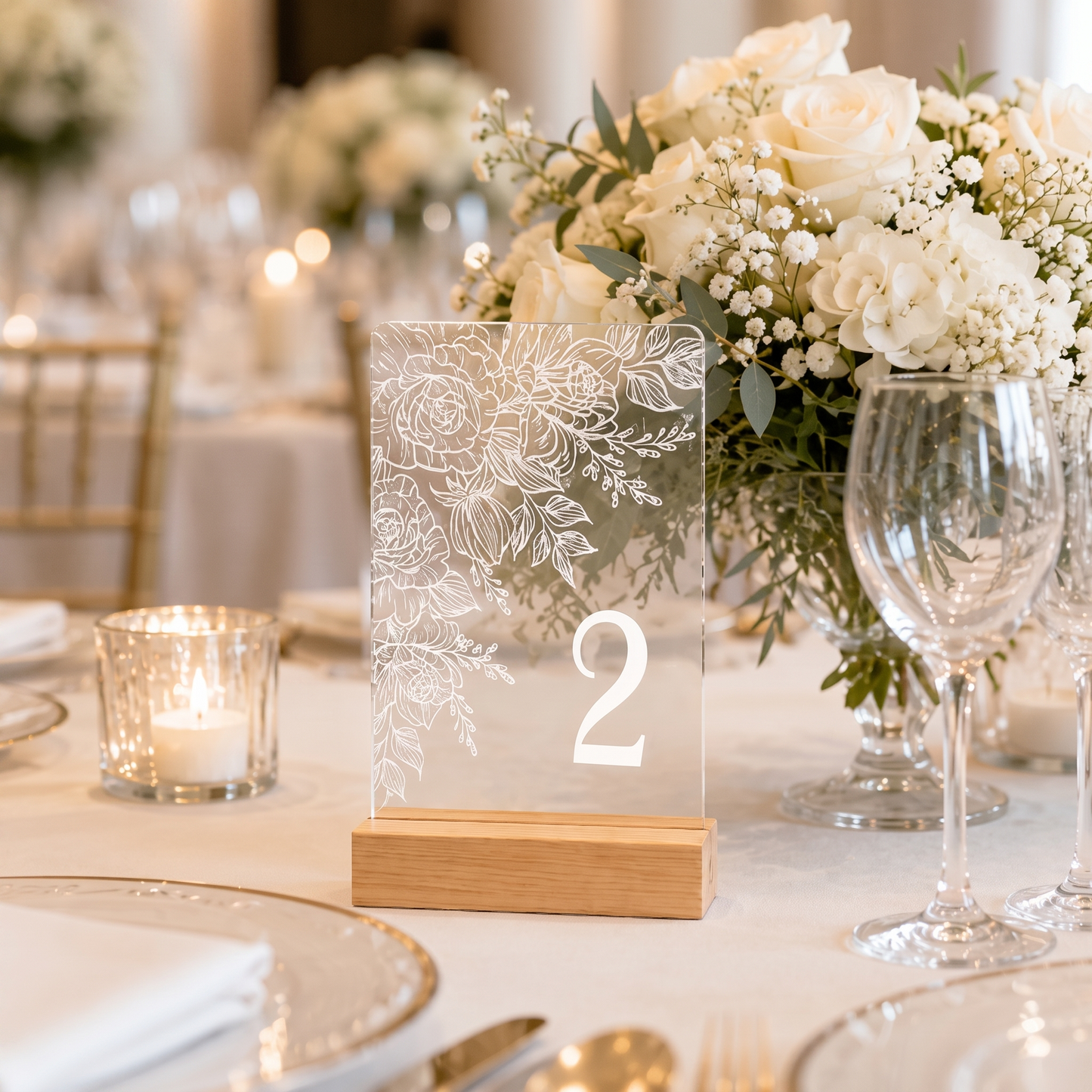 Personalized Acrylic Wedding Table Number Sign Custom Table Name Plate Bride Groom Reception Party Event Decoration DisplayStand