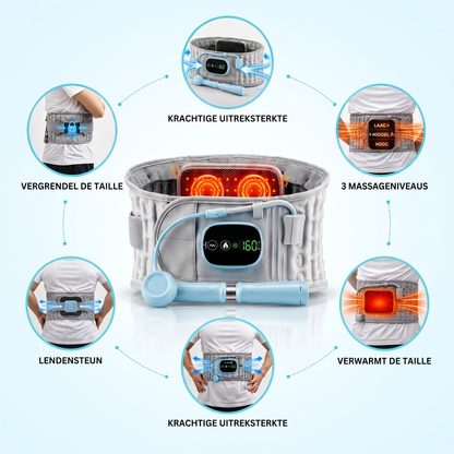 Fittershape Lumbar Decompression Belt – met warmte & massagetherapie
