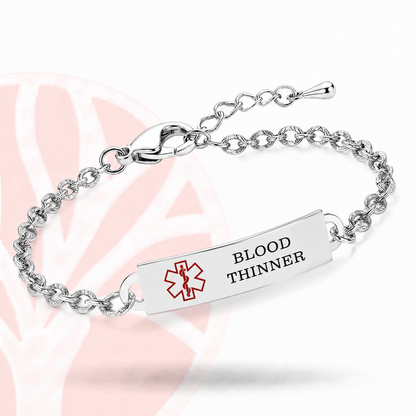 Fittershape Medical Alert Bracelet – verstelbaar & gepersonaliseerd voor dames