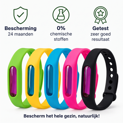 Fittershape Anti-Muggenarmband – natuurlijk & waterdicht