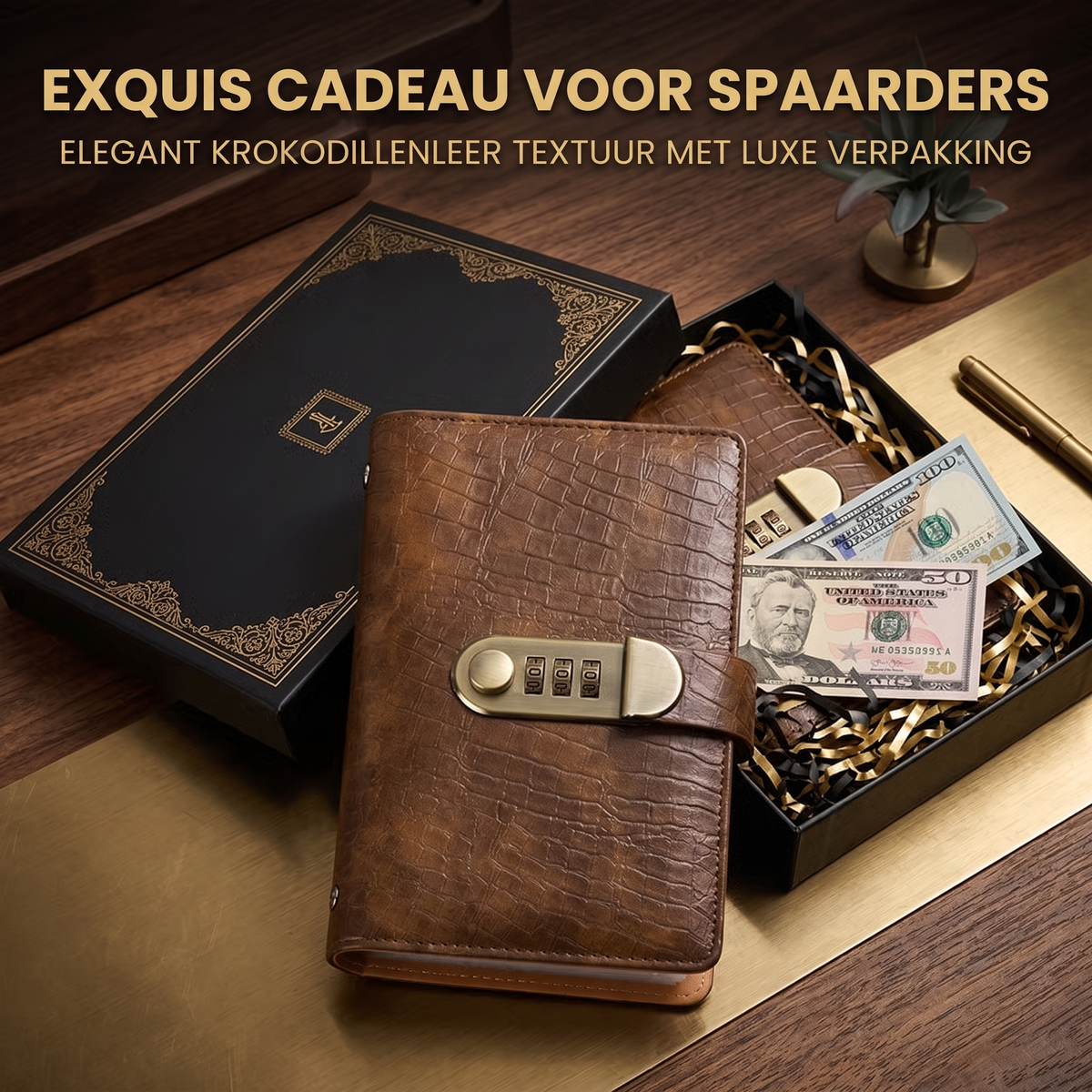 Fittershape Lockable Savings Notebook – met slot & spaardoelen