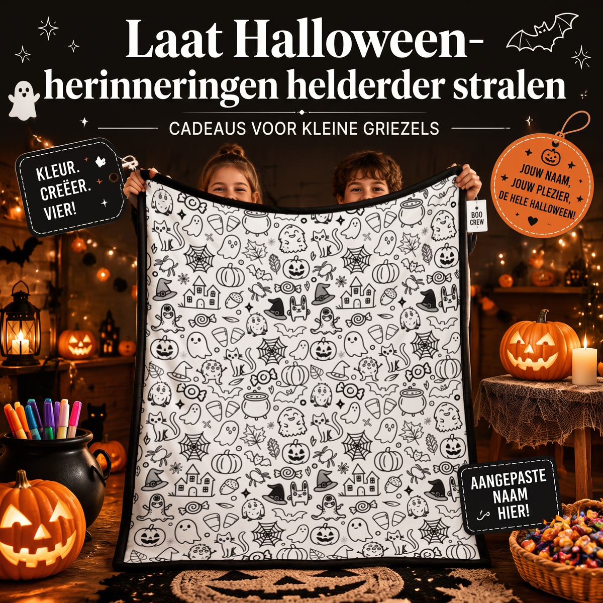 Fittershape Halloween DIY Tekenkleed – creatief kleurplezier
