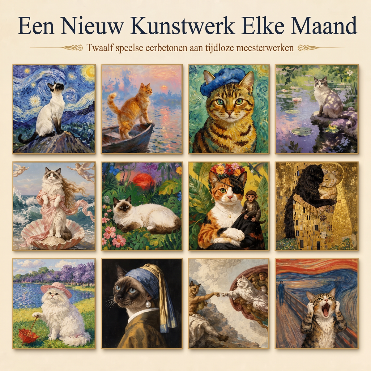Fittershape Funny Cat Meme Kalender 2027 – vrolijk & decoratief