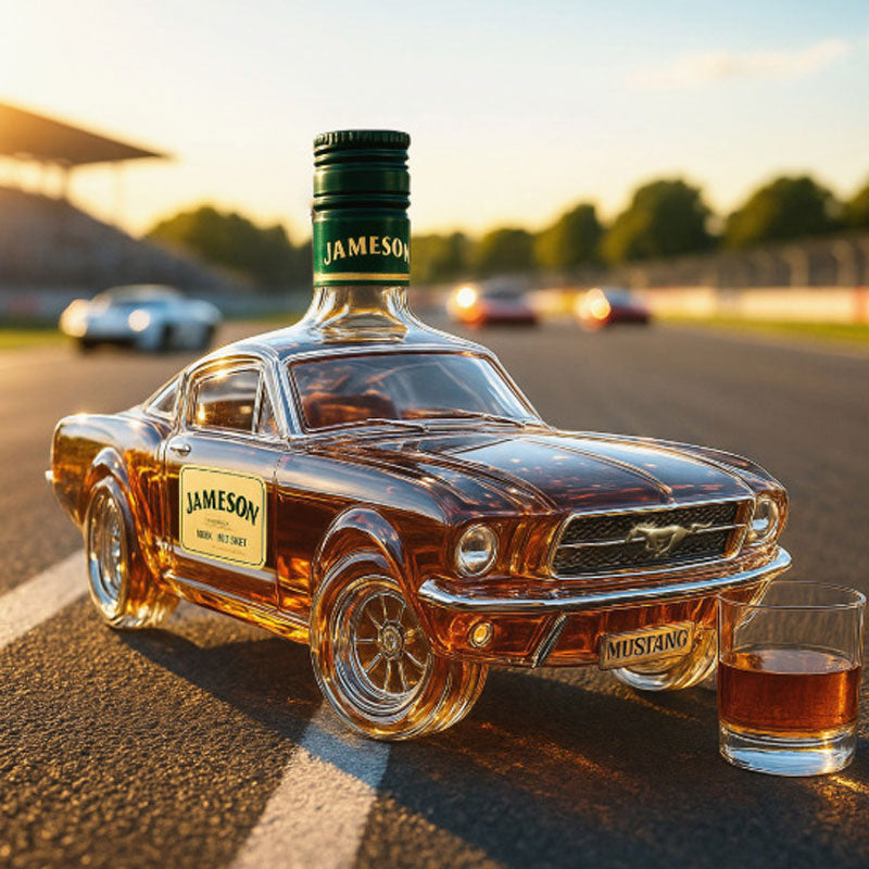 Mustang Whiskey Fles – Uniek design – Robuuste fles – Voor bar en verzamelaars