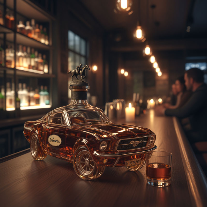 Mustang Whiskey Fles – Uniek design – Robuuste fles – Voor bar en verzamelaars
