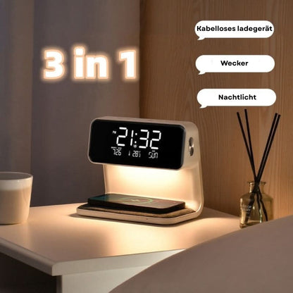 Wecker – Digitale Klok met Draadloos Opladen – Voor Slaapkamer